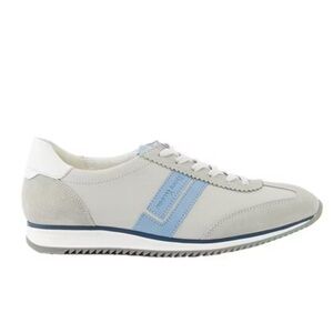 Women's leather Sneakers. US 7 Gray/blue combo.